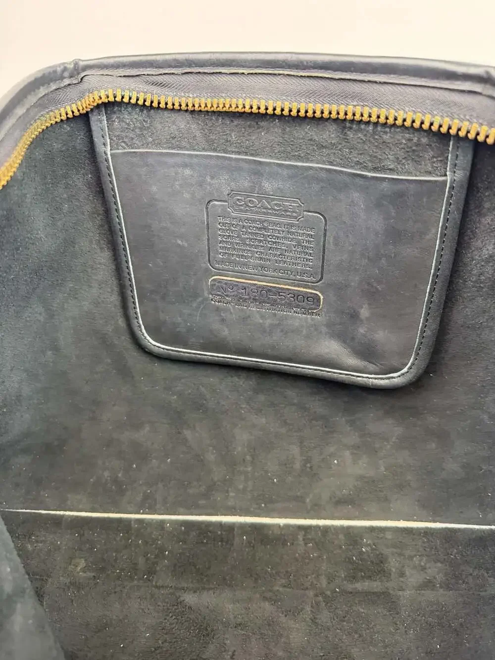 Vintage Coach Slim Briefcase Portfolio in Black Glove-Tanned Leather